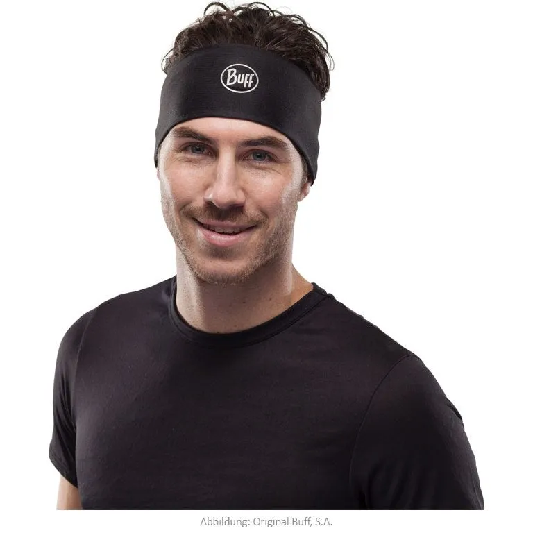 BUFF COOLNET UV  HEADBAND SOLID BLACK FASCIA DA TESTA UNISEX