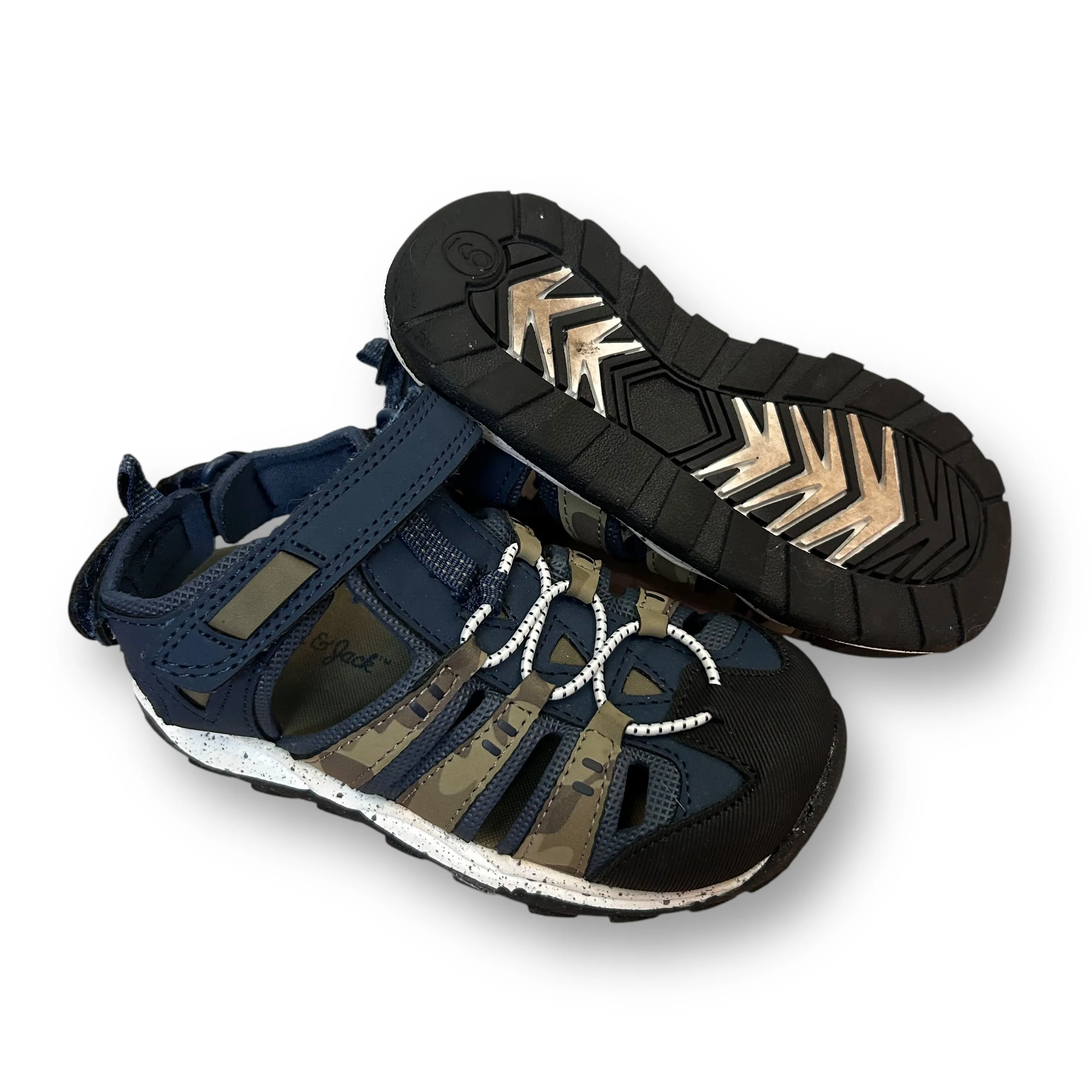 Cat & Jack Toddler Boy Size 9 Navy and Camo Outdoor Sport Water Sandals