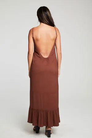 Chaser Heirloom Woven Tiered Low Back Maxi Sundress