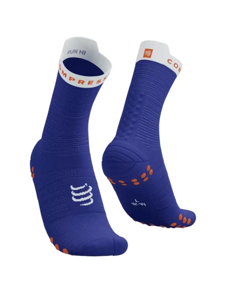 Compressport | Pro Racing Socks V4 | Run High | Dazz Blue / White