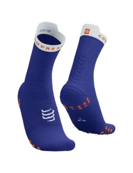 Compressport | Pro Racing Socks V4 | Run High | Dazz Blue / White