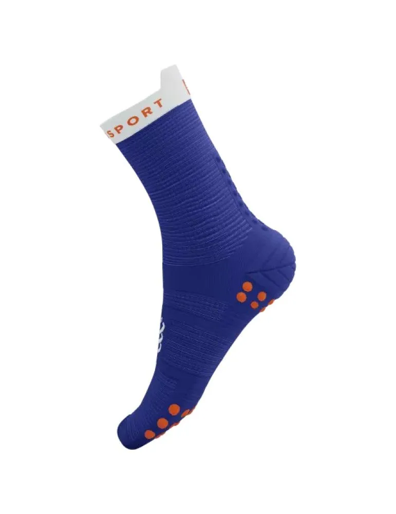 Compressport | Pro Racing Socks V4 | Run High | Dazz Blue / White