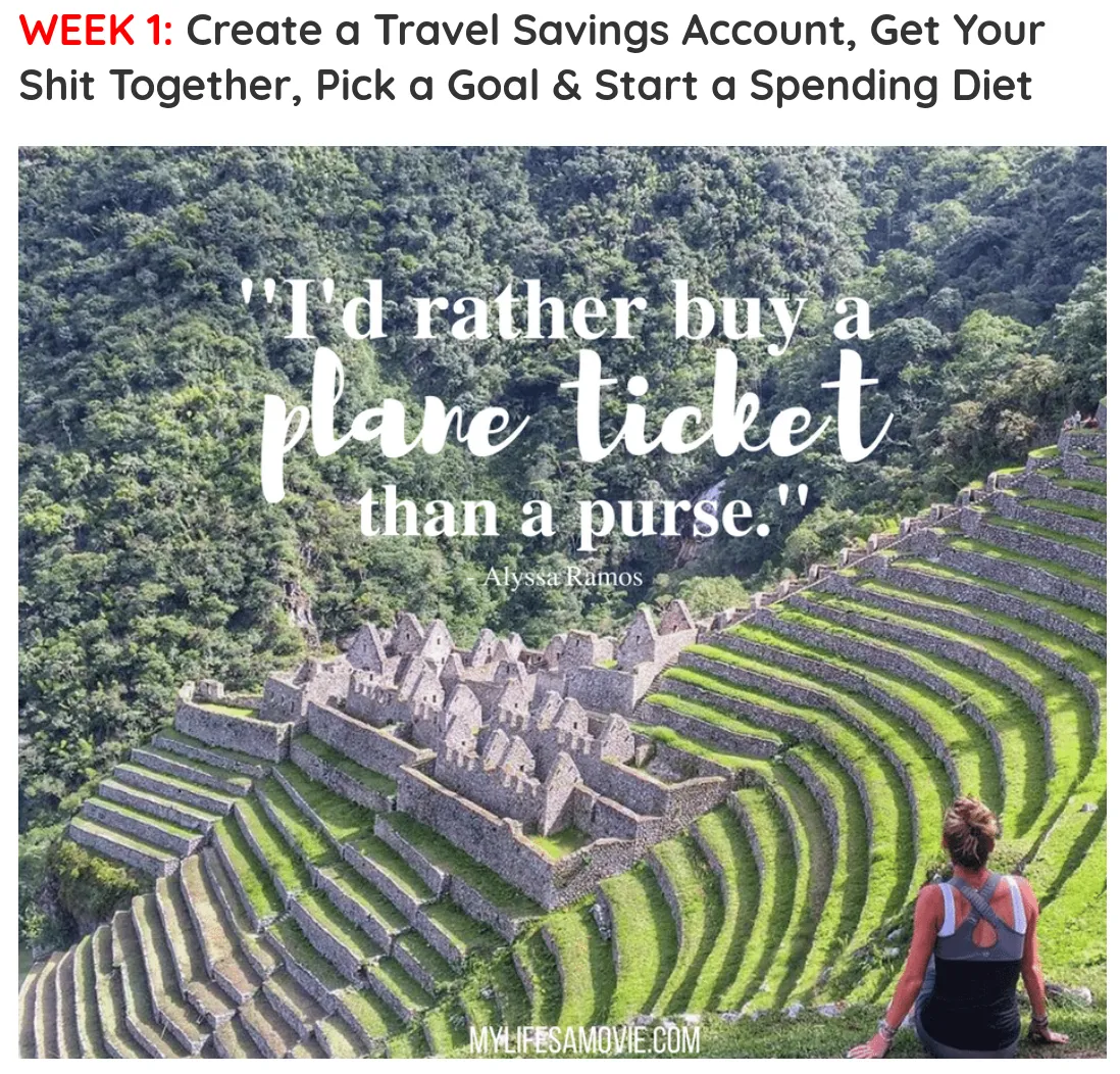 COURSE: Wanderlust Workers Travel Savings & Makings Program