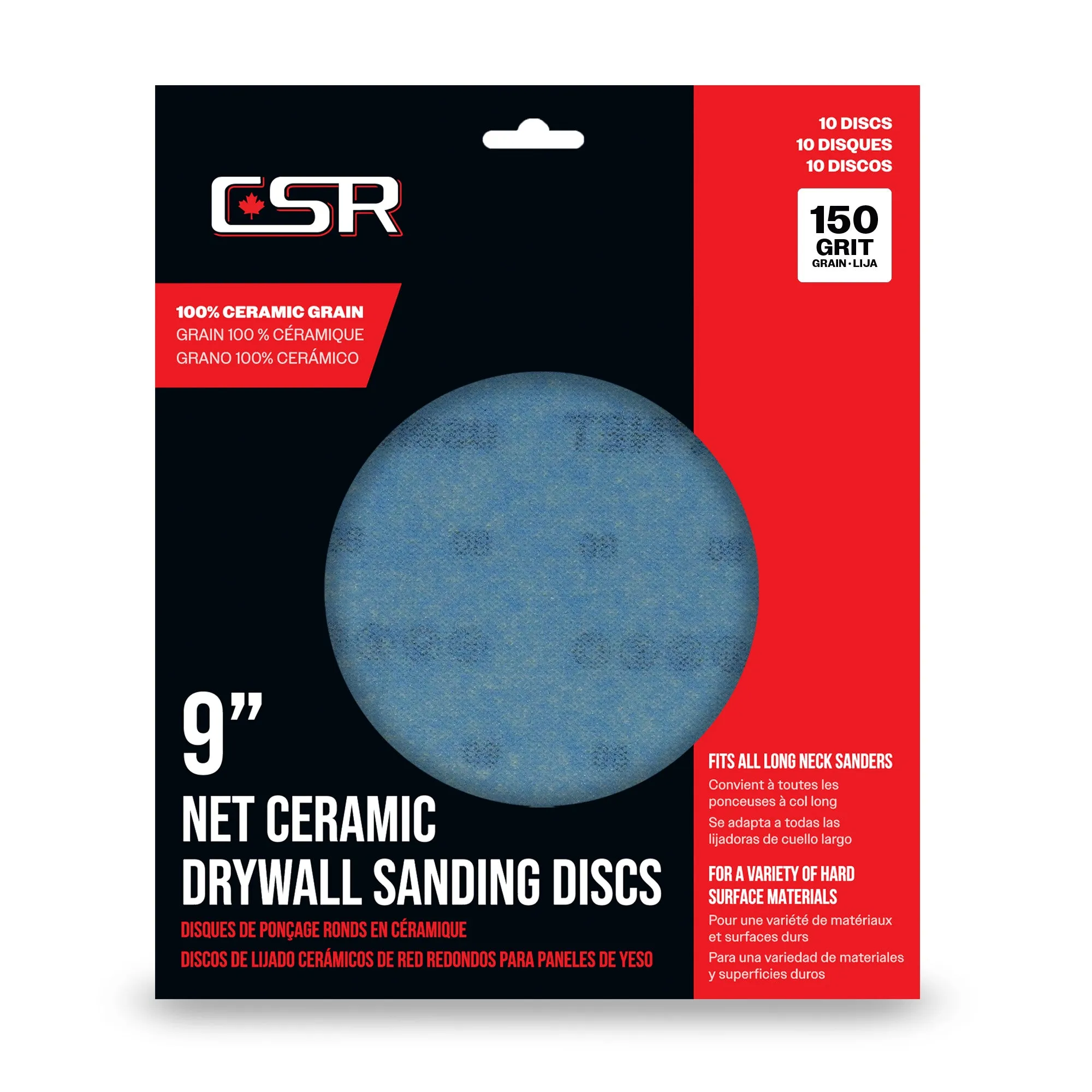 CSR 9" Round Ceramic Net Drywall Sanding Discs (10 Pack)