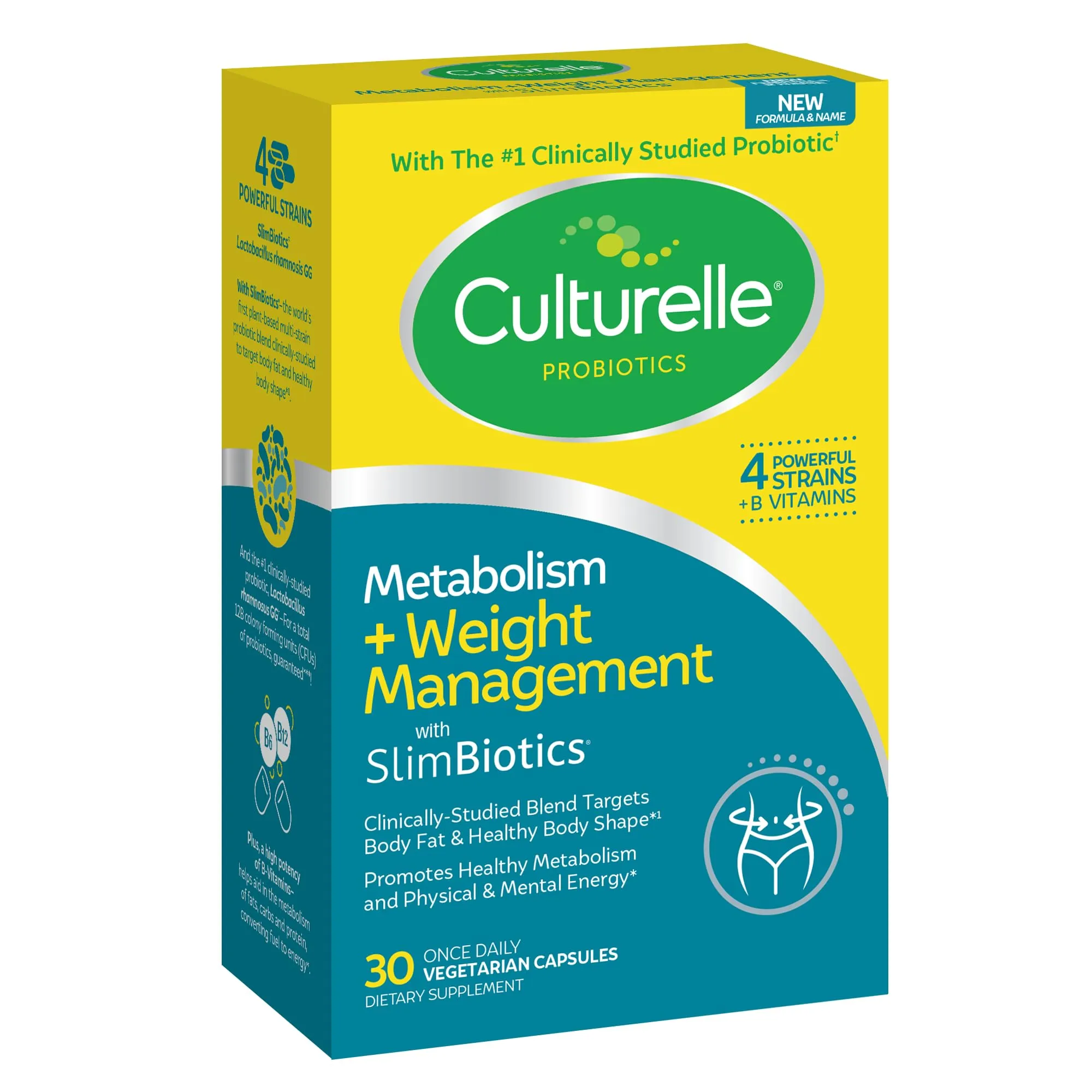 Culturelle Probiotics Metabolism   Weight Management with SlimBiotics Capsules - 30 Ct