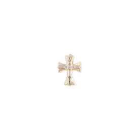 DIAMOND BAGUETTE GOTHIC CROSS MINI HOOP