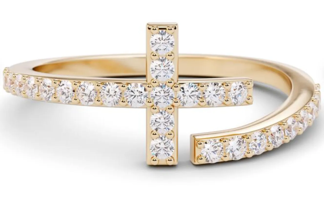 Diamond Cross Ring