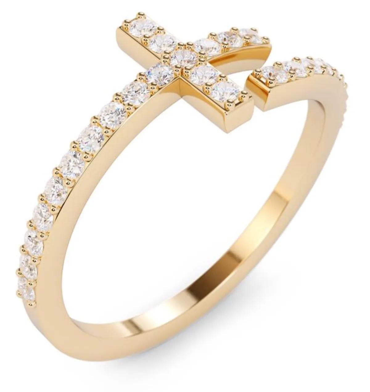 Diamond Cross Ring