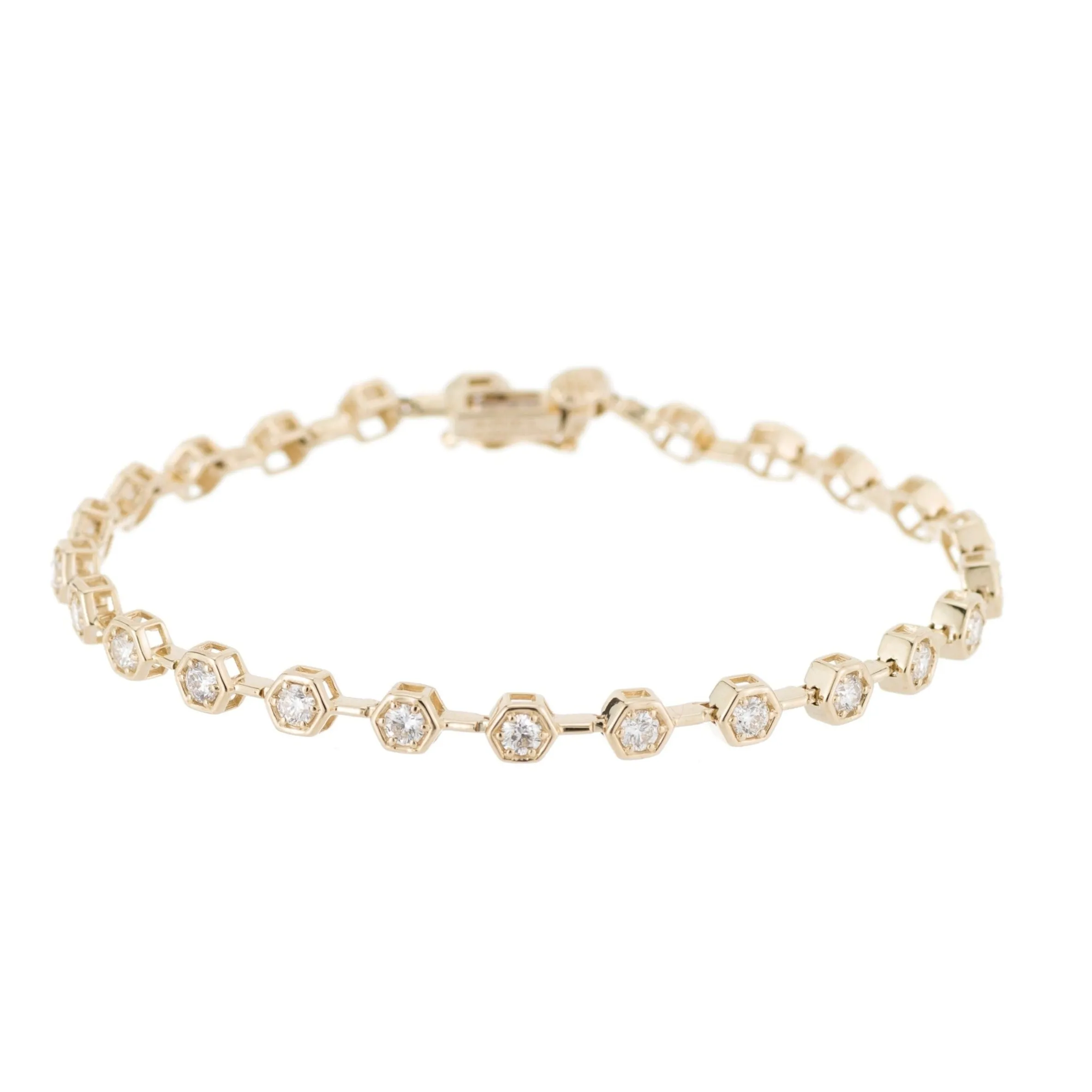 Diamond Hex Tennis Bracelet