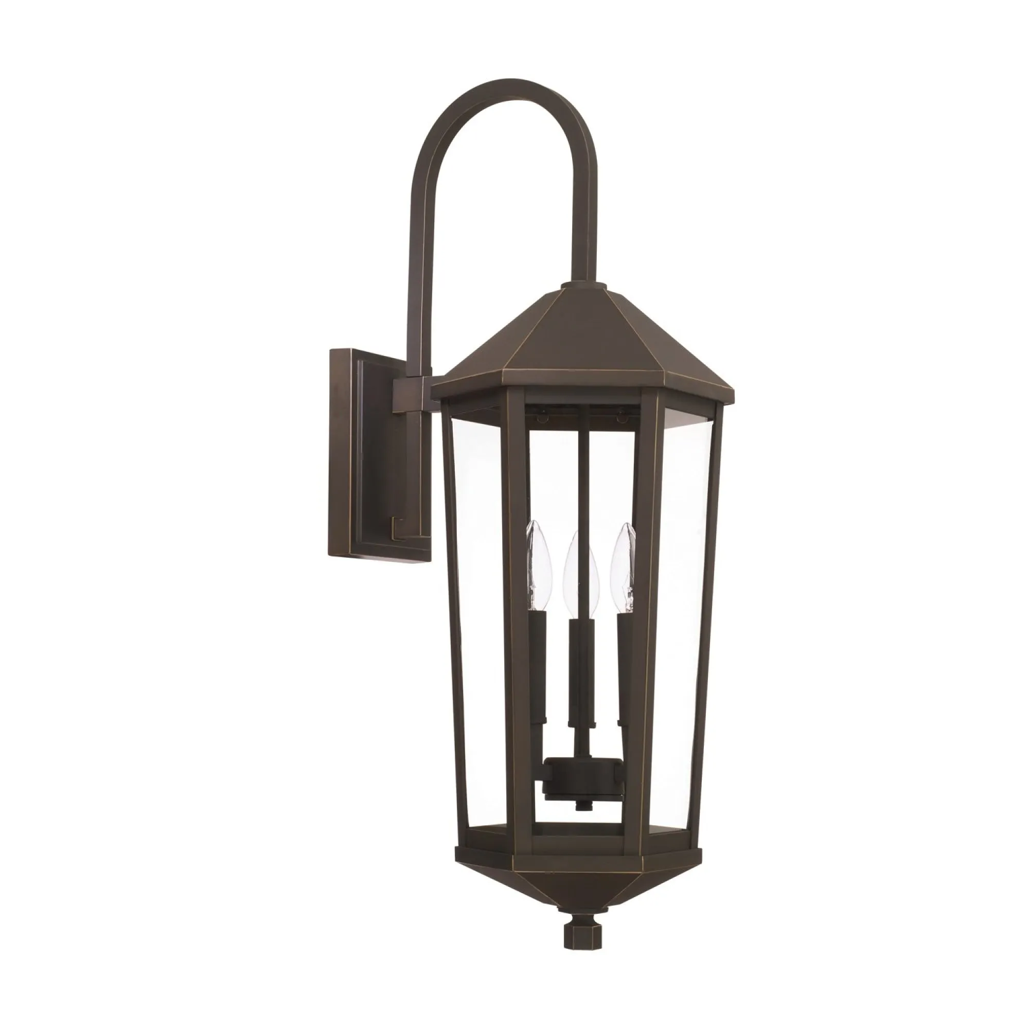 Ellsworth Coastal Outdoor Wall Lantern - 28.75" - Bronze