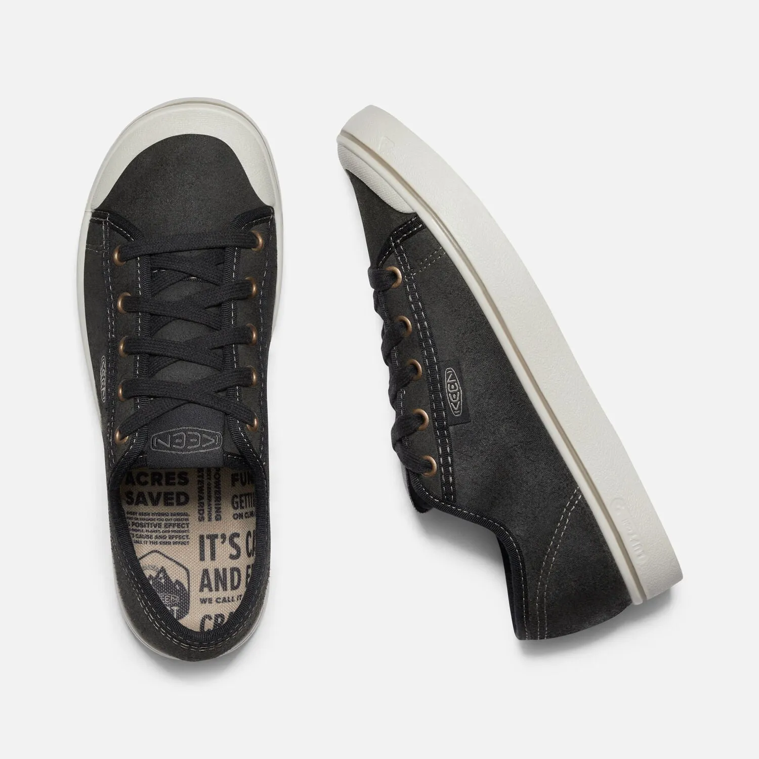 Elsa Harvest Leather Sneaker in Black/Silver Birch CLOSEOUTS