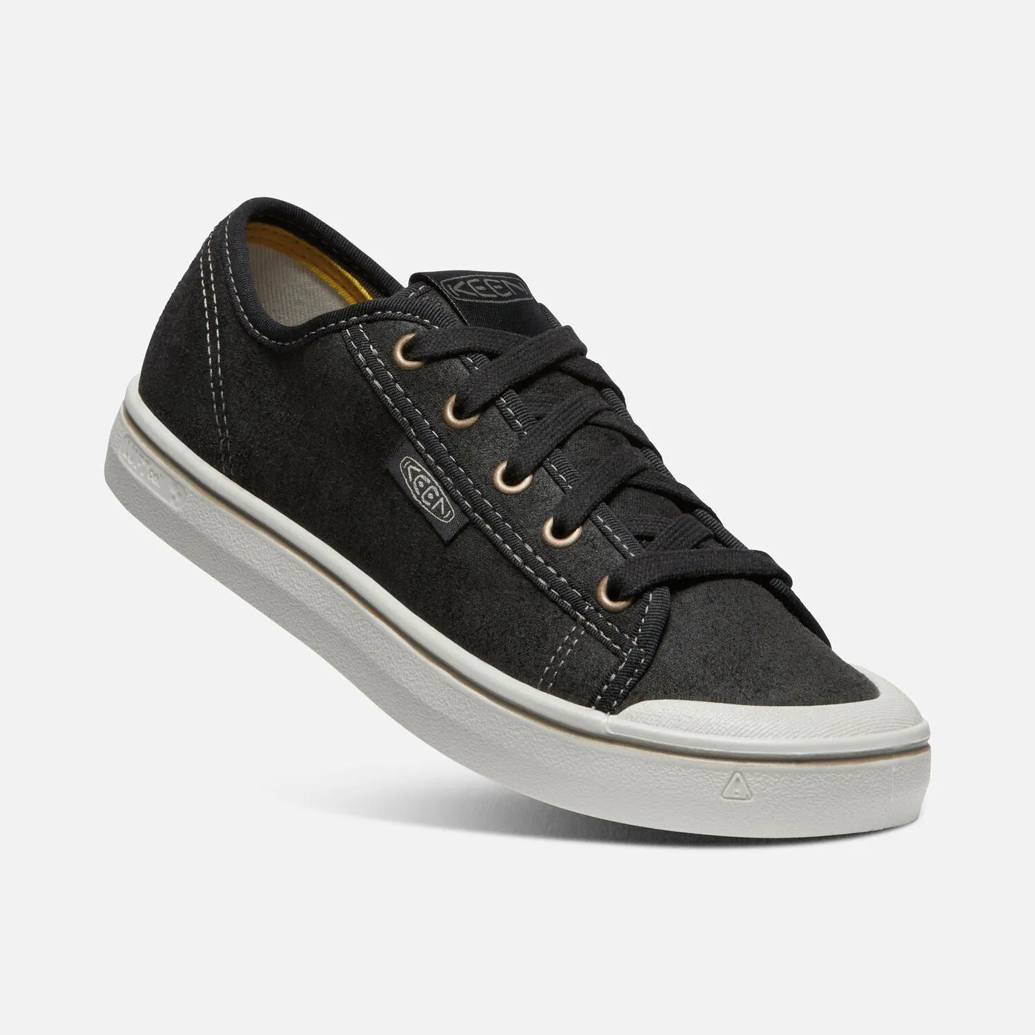 Elsa Harvest Leather Sneaker in Black/Silver Birch CLOSEOUTS