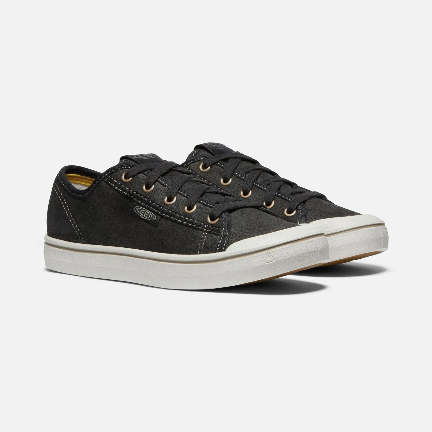 Elsa Harvest Leather Sneaker in Black/Silver Birch CLOSEOUTS