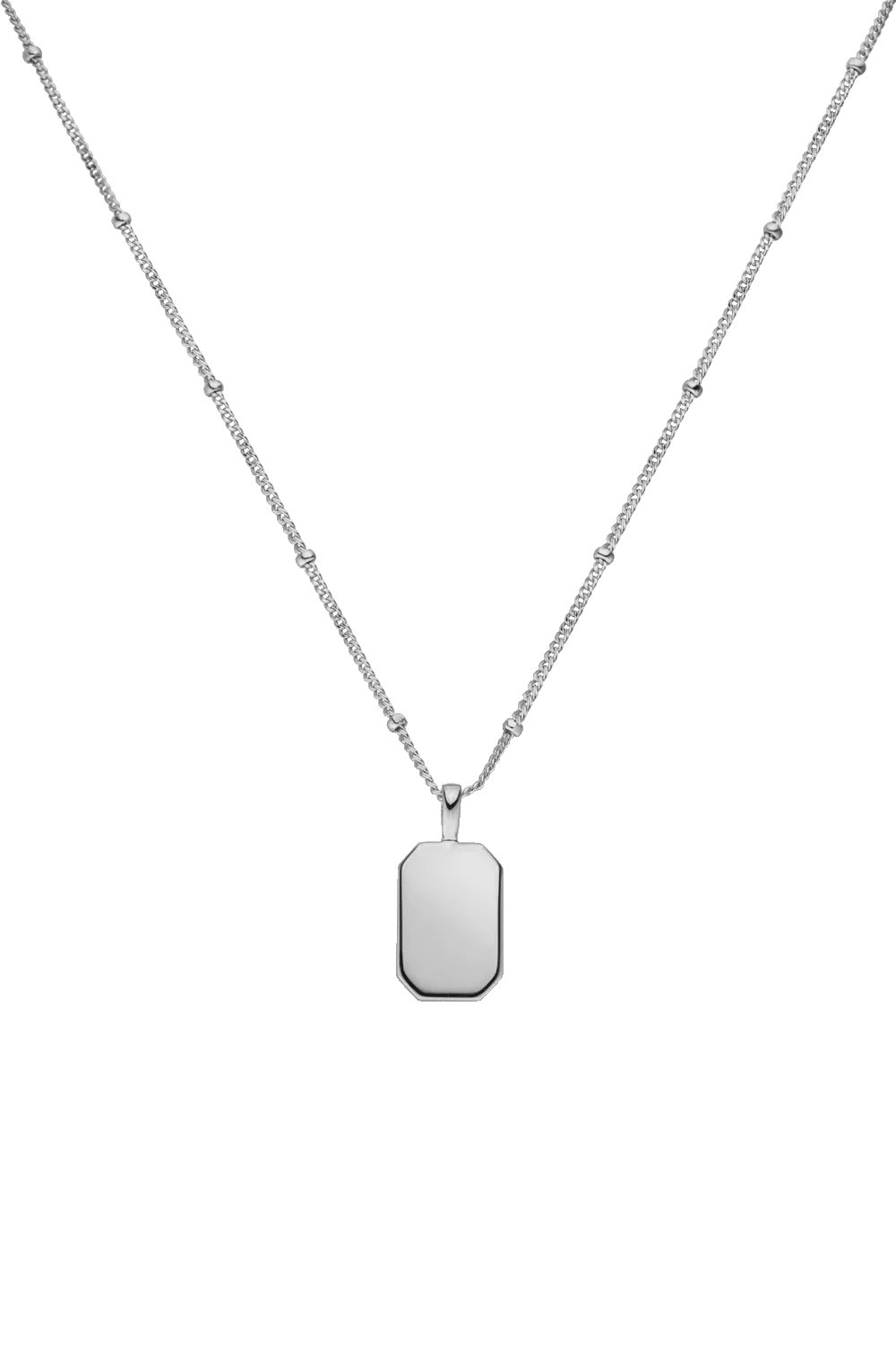 Engraving Necklace Oktagon Silver