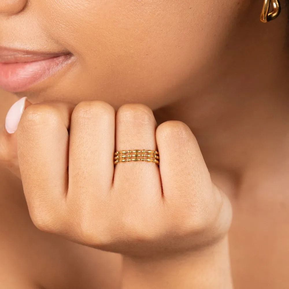 Erina Gold Layered Chain Ring