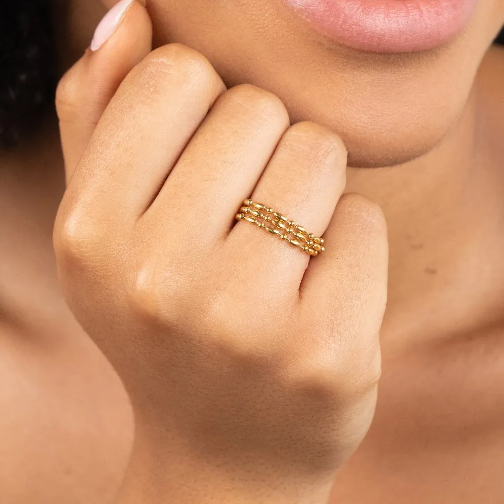 Erina Gold Layered Chain Ring