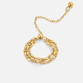 Erina Gold Layered Chain Ring