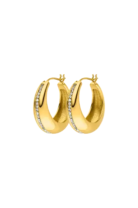 Eternal Pavé Hoops 14K Gold Plated