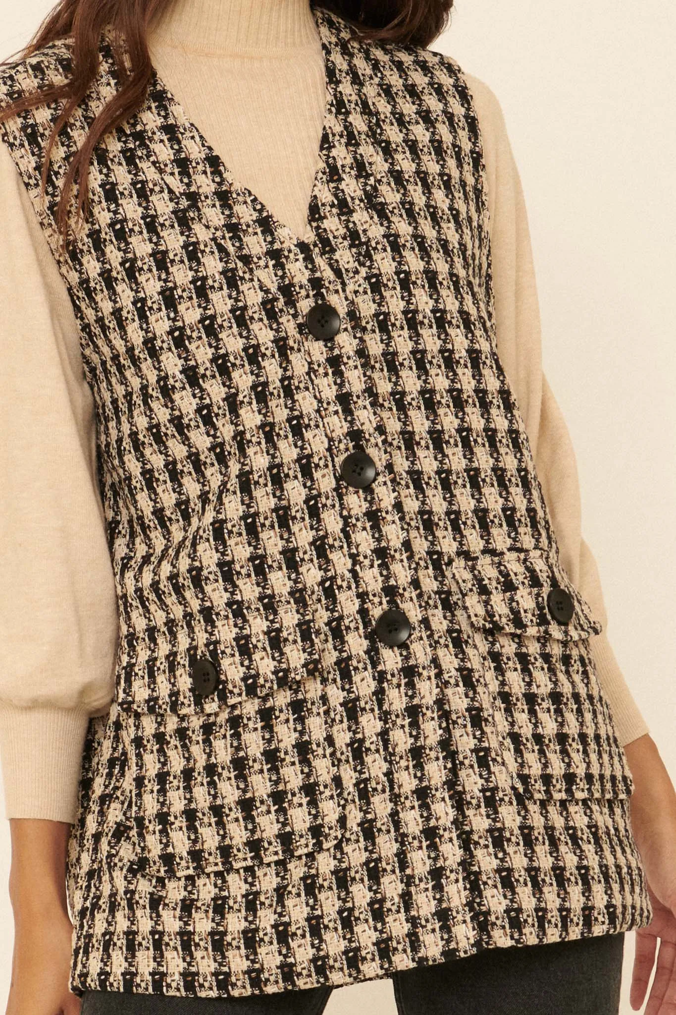 Field Guide Plaid Tweed Utility Vest