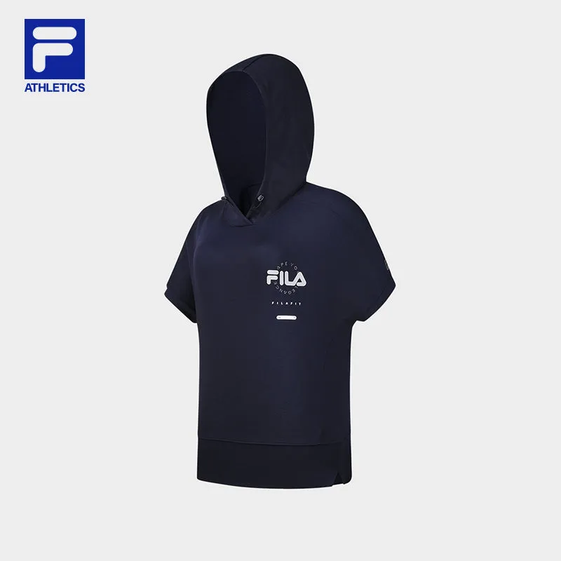 FILA CORE ATHLETICS FITNESS Women Short Sleeve T-shirt (Ash / Navy / White)