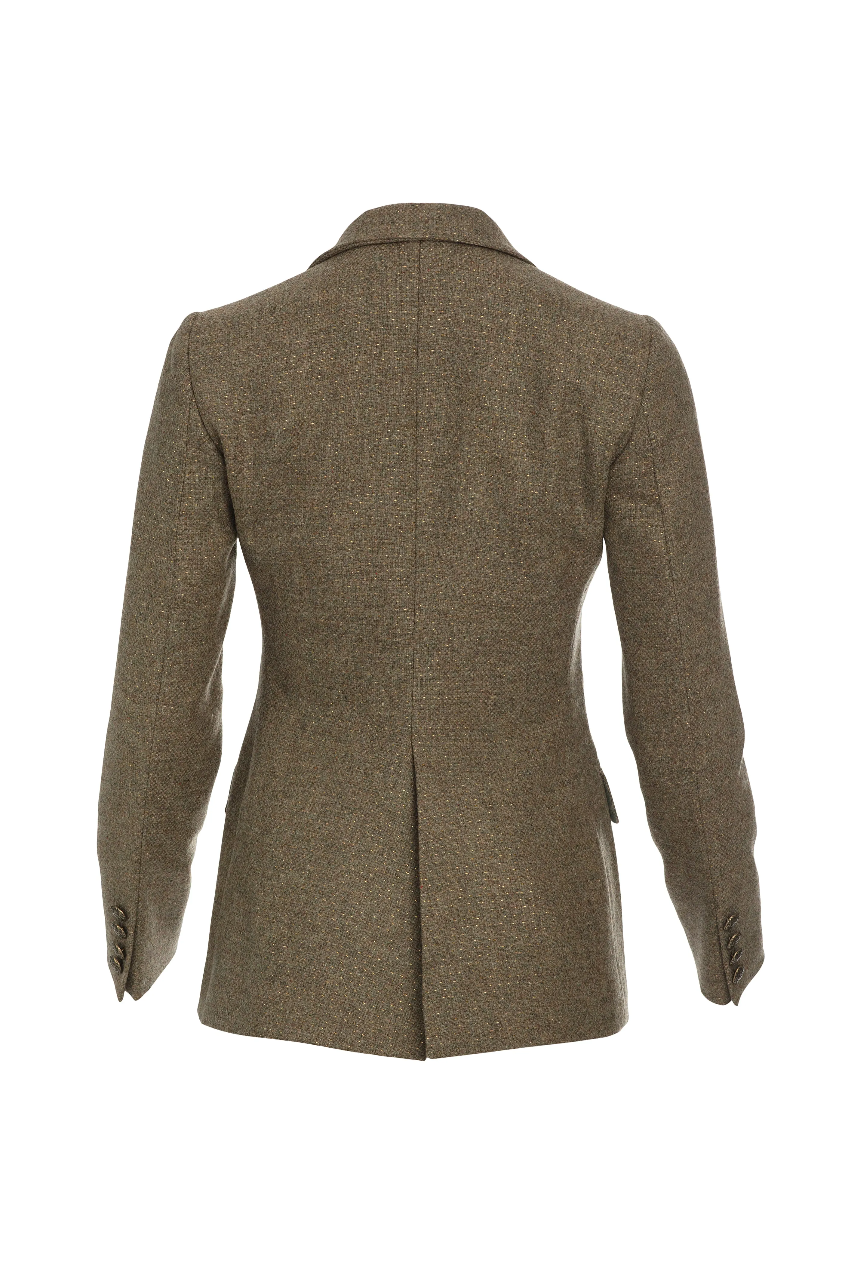 Fitted Metallic Tweed Jacket