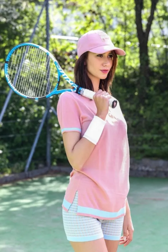 Fitted Tencel Tennis Dress & Shorts Set