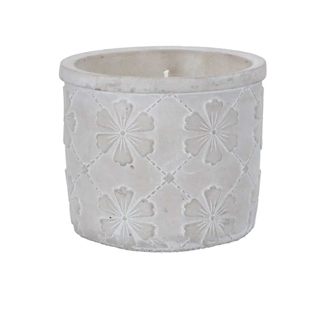 Floral Trellis Potted Citronella Candle