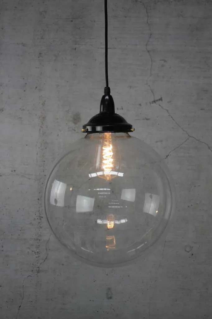 Glass Ball Outdoor Pendant Light