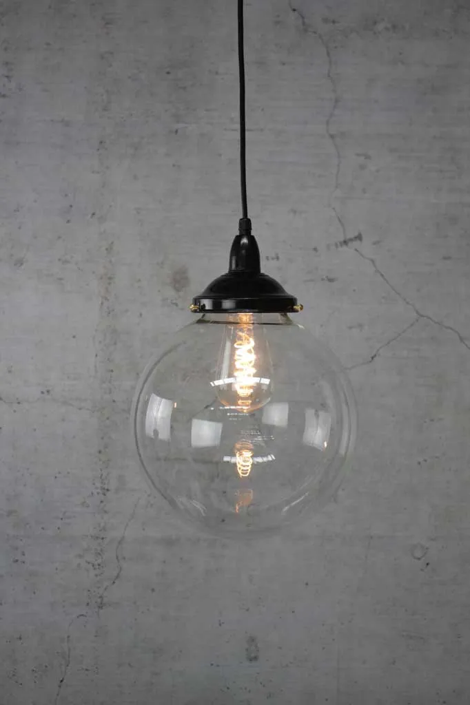 Glass Ball Outdoor Pendant Light