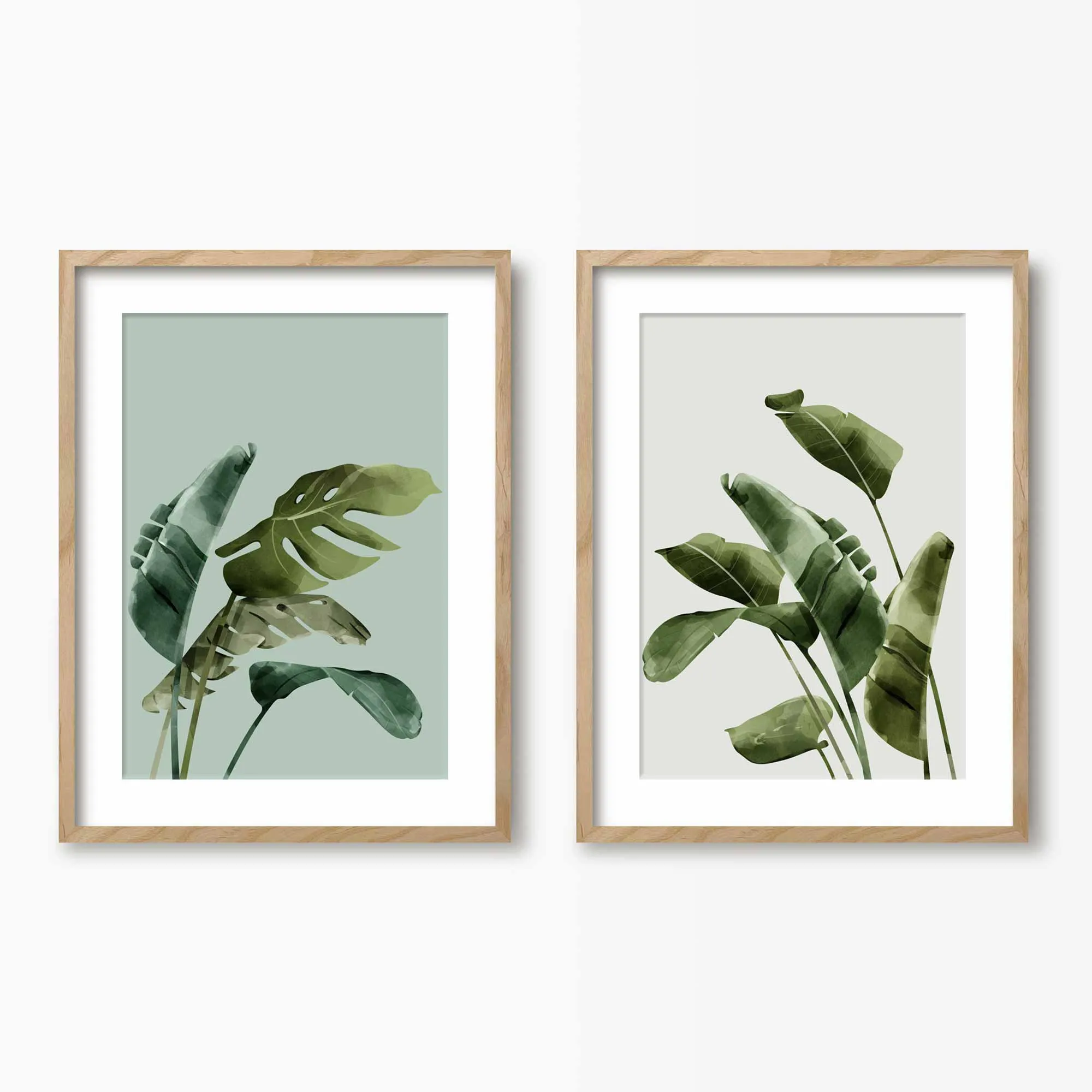 Green Botanicals Wall Art Set