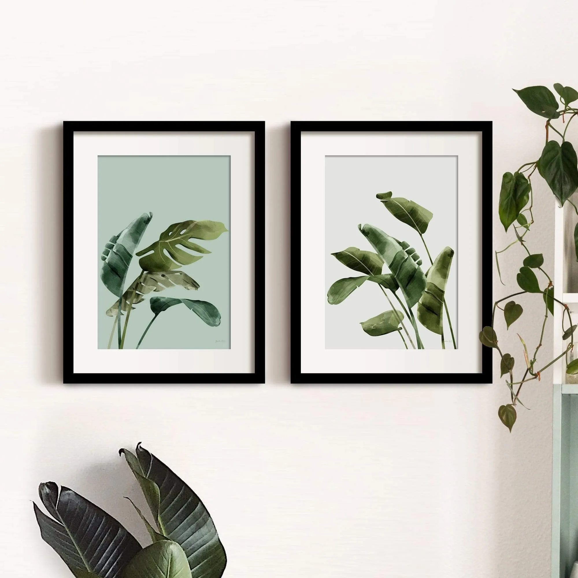 Green Botanicals Wall Art Set