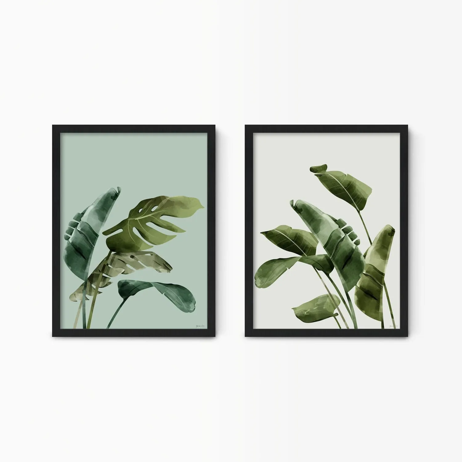 Green Botanicals Wall Art Set