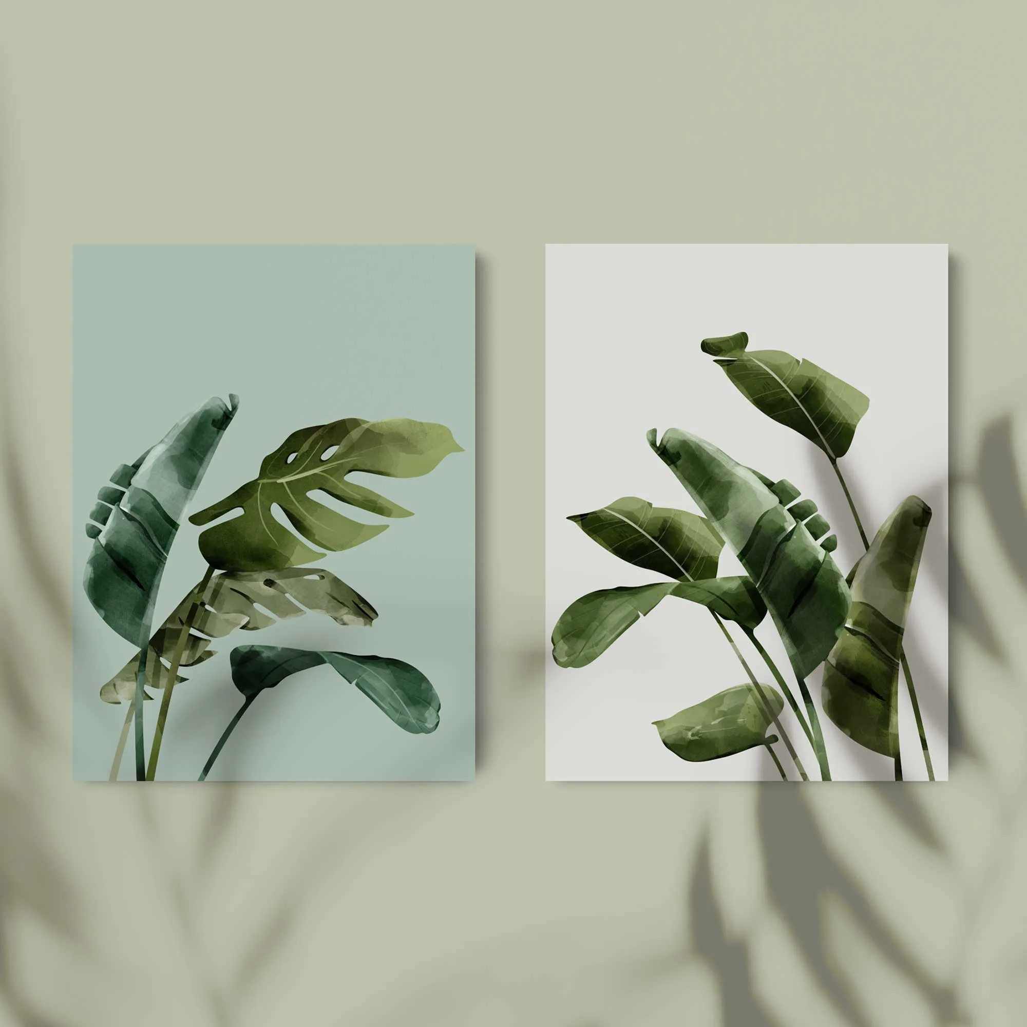 Green Botanicals Wall Art Set