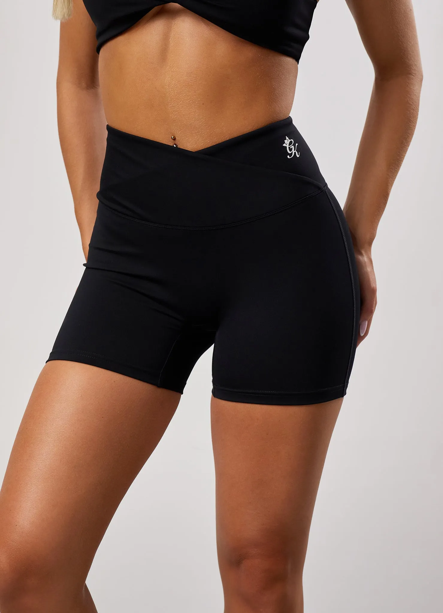 Gym King 365 4.5" Wrap Over Short - Black