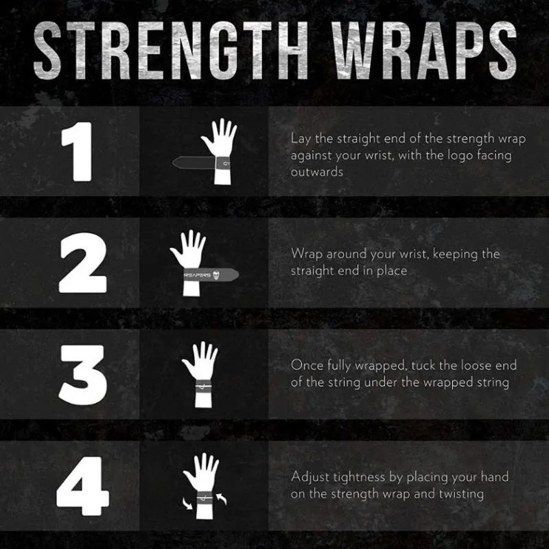 Gymreapers Strength Wrist Wraps - Adjustable Support