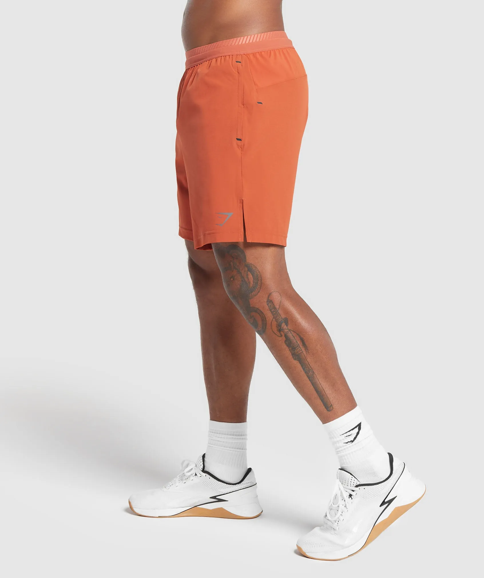 Gymshark Apex 7" Hybrid Shorts - Rust Orange