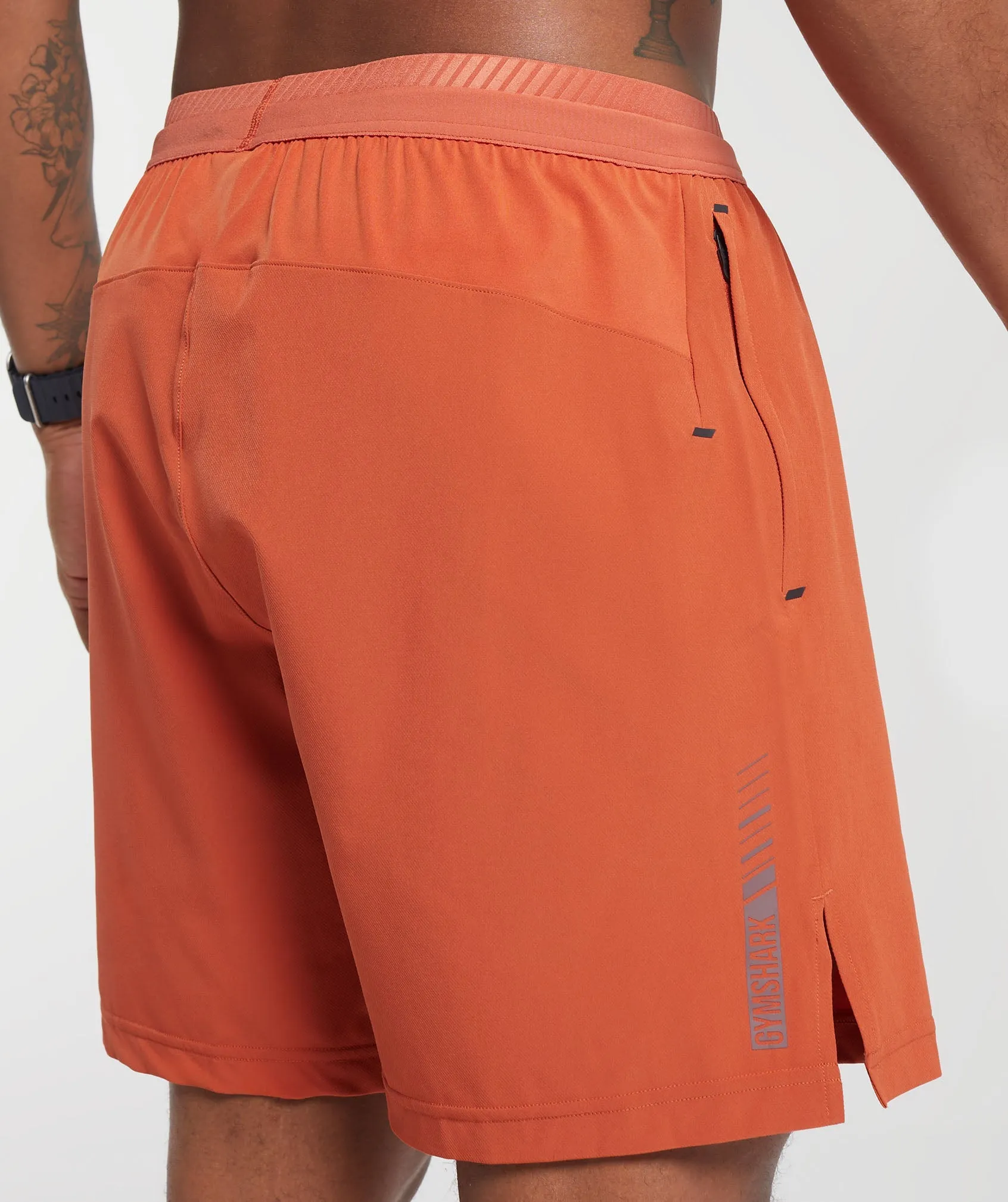 Gymshark Apex 7" Hybrid Shorts - Rust Orange