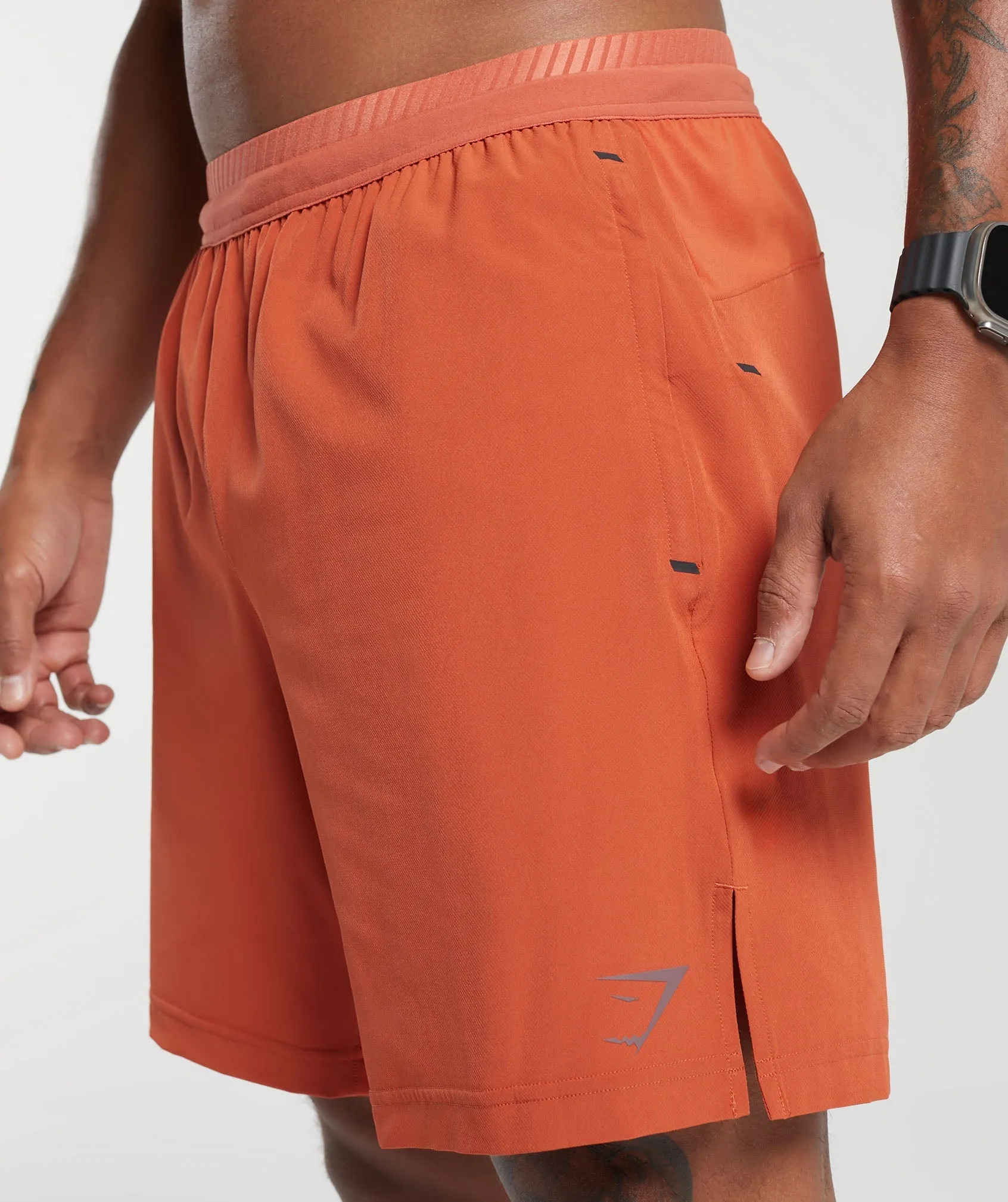 Gymshark Apex 7" Hybrid Shorts - Rust Orange