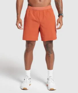 Gymshark Apex 7" Hybrid Shorts - Rust Orange