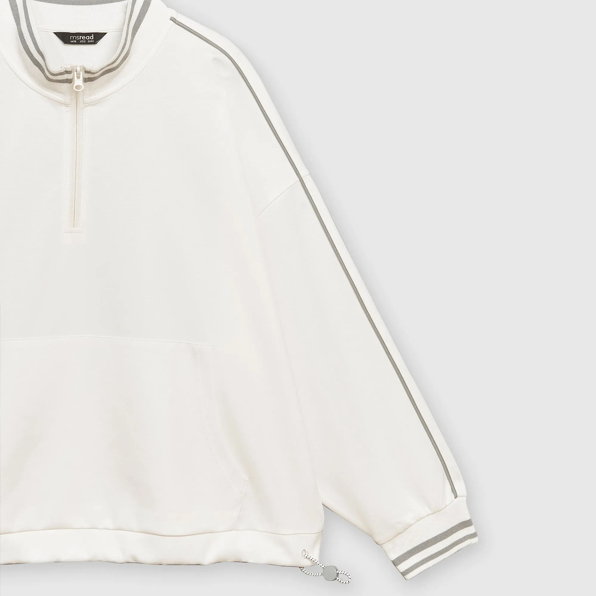 Half Zip Cropped Sweatshirt