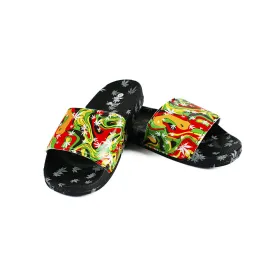 Himpy Slides - Mens Jamaican Pearl Black Sandal - 1 Pair Per Pack