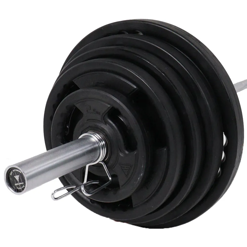 Hit Fitness 120kg Performance Weight Set | Radial Plates and Barbell