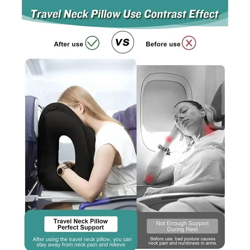 Inflatable Headrest Travel Pillow