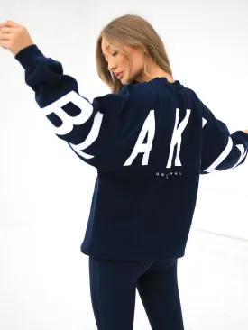 Isabel Oversized Jumper - Navy Blue