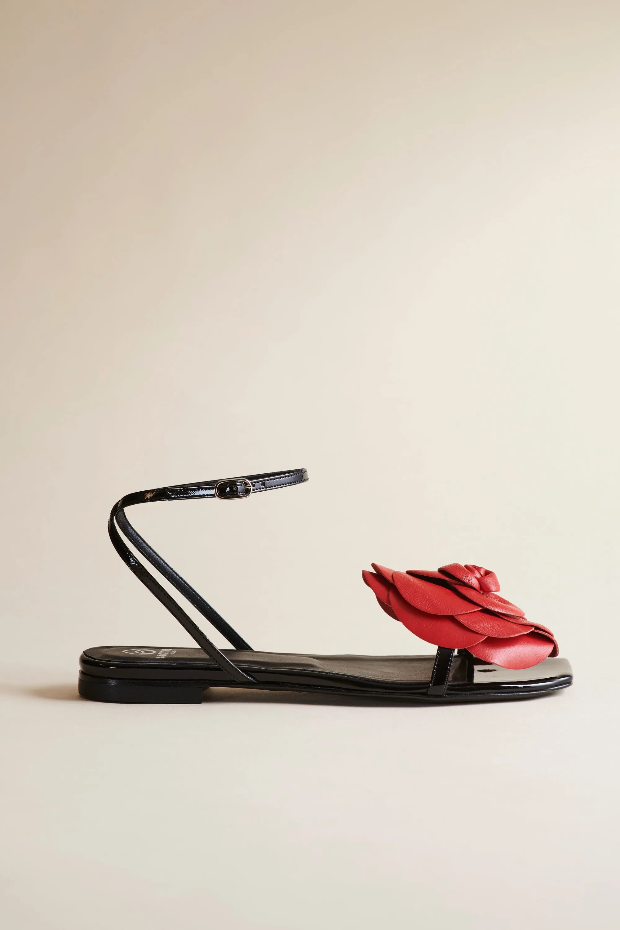 Lilia Flat Sandal in Rose - Editorial Sample