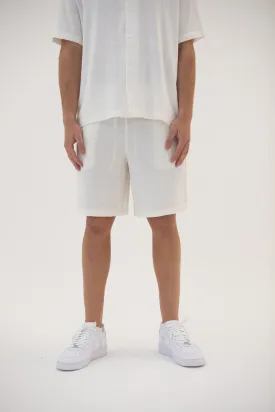 Linen Shorts - Cream