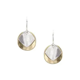 Marjorie Baer Disc And Diamond Layered Earrings