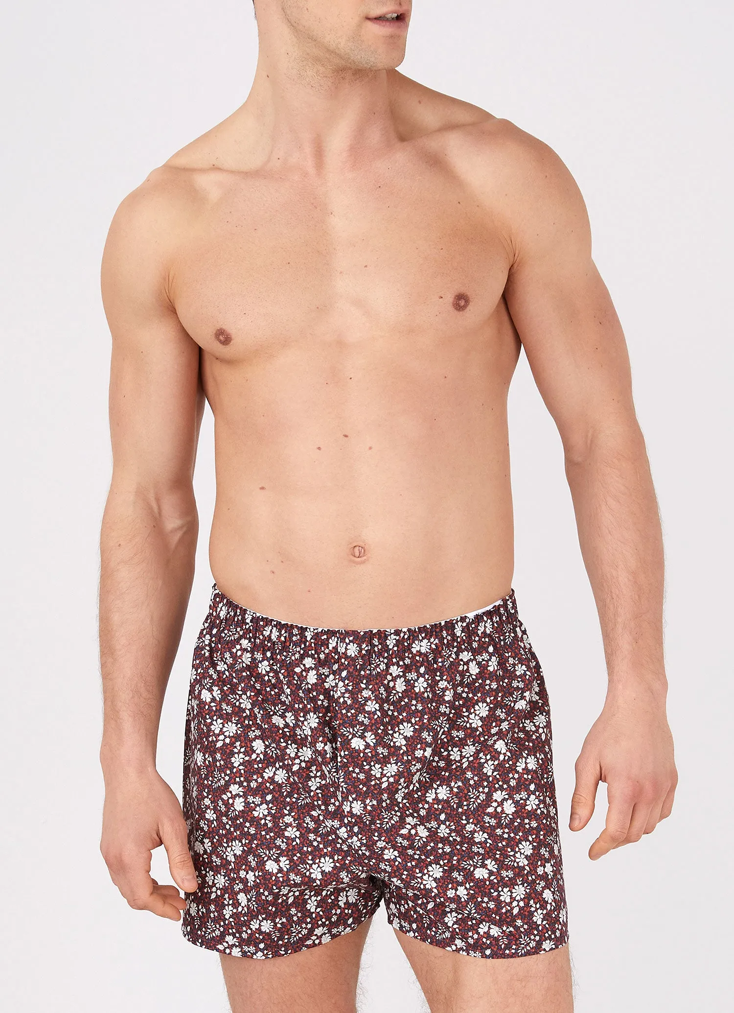 Men's Classic Boxer Shorts in Liberty Fabric Red Pepper Floral