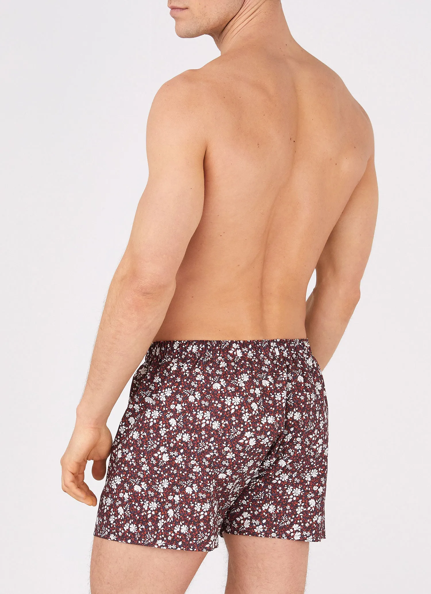 Men's Classic Boxer Shorts in Liberty Fabric Red Pepper Floral