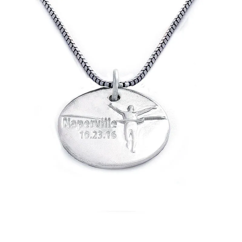 Naperville Marathon Commemorative Charm Necklace